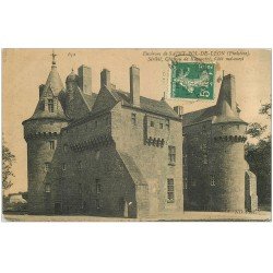 carte postale ancienne 29 SAINT-POL-DE-LEON. Siribit Château de Kerouzérè 1909