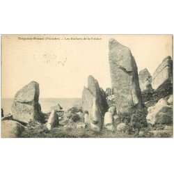 carte postale ancienne 29 TREGASTEL PRIMEL. Rochers de la Falaise 1924