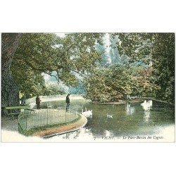 carte postale ancienne 03 VICHY. Parc. Bassin des Cygnes