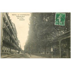 carte postale ancienne 03 VICHY. Parc. Hôtel de Cherbourg 1913