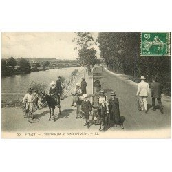 carte postale ancienne 03 VICHY. Promenade à dos d'ânes 1912