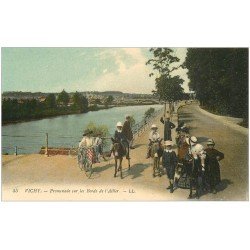 carte postale ancienne 03 VICHY. Promenade à dos d'ânes en couleur