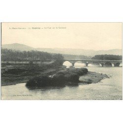 carte postale ancienne 31 CAZERES. Pont sur la Garonne
