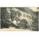 carte postale ancienne 31 LUCHON. Chemin de Fer à Crémaillère. Viaduc du Mail Trinquat 1913