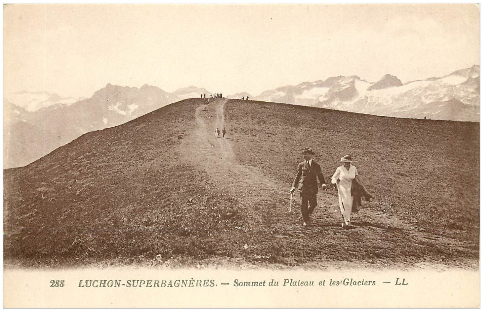 carte postale ancienne 31 LUCHON. Glaciers Sommet du Plateau