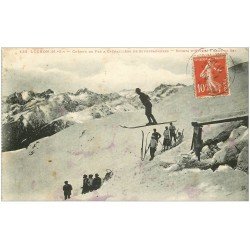 carte postale ancienne 31 LUCHON. Saut de Ski Sports d'Hiver 1914