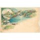 carte postale ancienne 31 LUCHON. Tour de Castelviel et Lac d'Oo vers 1900