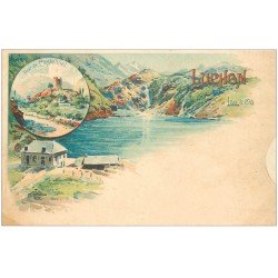 carte postale ancienne 31 LUCHON. Tour de Castelviel et Lac d'Oo vers 1900