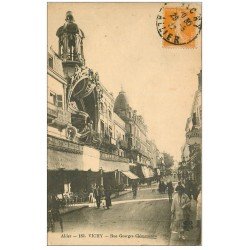 carte postale ancienne 03 VICHY. Rue Clémenceau 1922. Bar Américain Au Casino