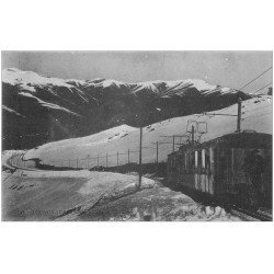 carte postale ancienne 31 LUCHON. Train à Crémaillière dans le soir