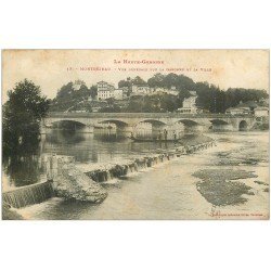 carte postale ancienne 31 MONTREJEAU. Embarcation sur la Garonne 1906