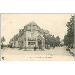 carte postale ancienne 03 VICHY. Rue de Paris Route de Cussel 1919