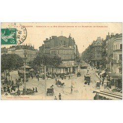 carte postale ancienne 31 TOULOUSE. Alsace-Lorraine Carrefour Boulevard de Strasbourg 1910