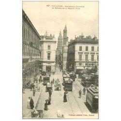 carte postale ancienne 31 TOULOUSE. Arcades Capitole Rue du Taur