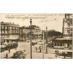 carte postale ancienne 31 TOULOUSE. Boulevard Carnot Carrefour Lafayette 1922