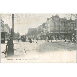 carte postale ancienne 31 TOULOUSE. Boulevard Carnot. Publicité Lunel Grande Rue à Lisieux