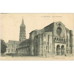 carte postale ancienne 31 TOULOUSE. Eglise Saint-Sernin 1913