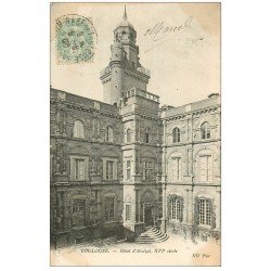 carte postale ancienne 31 TOULOUSE. Hôtel Assezat 1905 Timbre Taxe