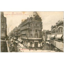 carte postale ancienne 31 TOULOUSE. Rue d'Alsace et de Rémurat. Félix Potin