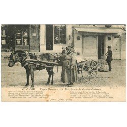 carte postale ancienne 32 AUCH. Attelage Marchande de Quatre-Saisons . Vieux Métiers