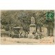 carte postale ancienne 32 AUCH. Autobus du Gers. Statue Général Espaggne 1908 (défaut)