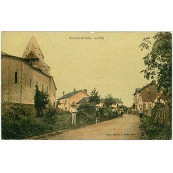 carte postale ancienne 32 AYDIE. Entrée du Village. Superbe Carte style toilée édition Ricau à Viella