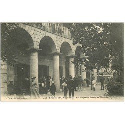 carte postale ancienne 32 CASTERA-LES-BAINS. Baigneurs aux Thermes 1907