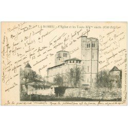 carte postale ancienne 32 LA ROMIEU. Eglise et Tours 1903