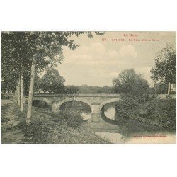 carte postale ancienne 32 LOMBEZ. Pont sur la Save 1918