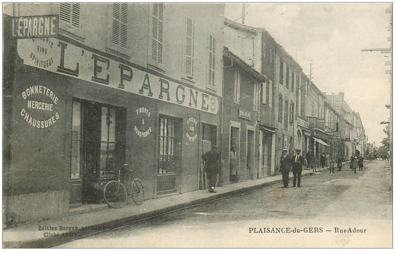 32 PLAISANCEDUGERS. Rue Adour Epicerie l'Epargne 1924