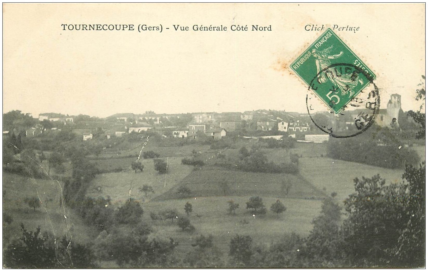 32 TOURNECOUPE. Vue sur le Village 1913