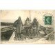 carte postale ancienne 33 ARCACHON. Chaland à détroquer les Huîtres 1907