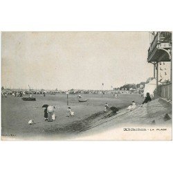 carte postale ancienne 33 ARCACHON. La Plage. Staer