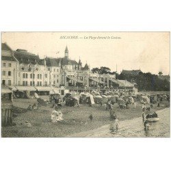 carte postale ancienne 33 ARCACHON. Page devant le Casino 1906. Timbre absent