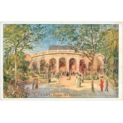 carte postale ancienne 03 VICHY. Source des Célestins. D'après une painture