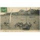 carte postale ancienne 33 ARCACHON. Pêcheurs et Casino Nouvelle Jetée 1916