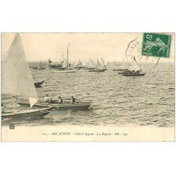 carte postale ancienne 33 ARCACHON. Régates 1911