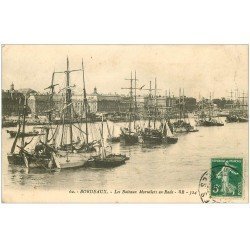 carte postale ancienne 33 BORDEAUX. Bateaux Morutiers 1912