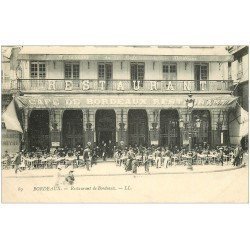 carte postale ancienne 33 BORDEAUX. Café Restaurant 1906 l'heure de l'Absinthe