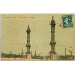 carte postale ancienne 33 BORDEAUX. Colonnes Rostrales 1908. Edition de Luxe Aux Dames de France