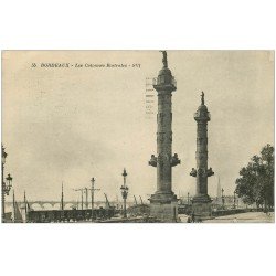 carte postale ancienne 33 BORDEAUX. Colonnes Rostrales 1922