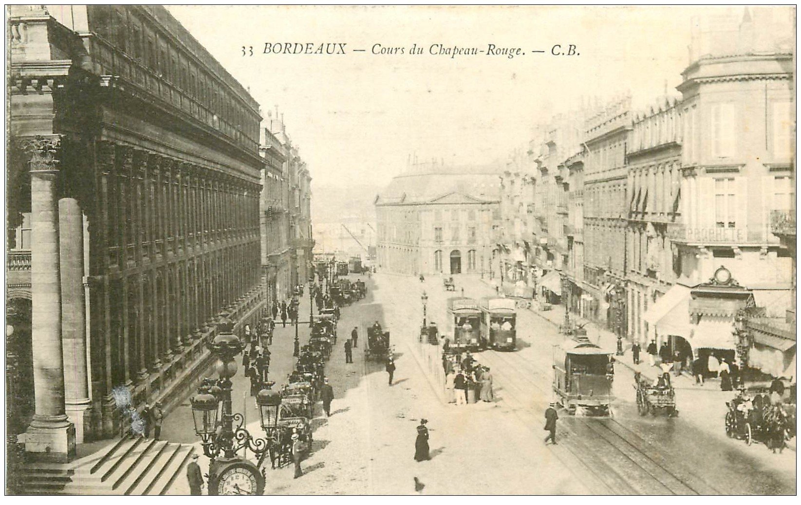 carte postale ancienne 33 BORDEAUX. Cours du Chapeau-Rouge