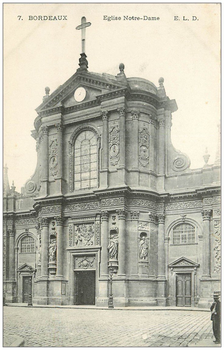 carte postale ancienne 33 BORDEAUX. Eglise Notre-Dame n°7