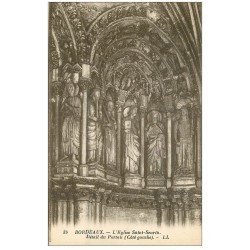 carte postale ancienne 33 BORDEAUX. Eglise Saint-Seurin Portail détail