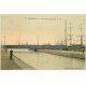 carte postale ancienne 33 BORDEAUX. Entrée des Docks 1909 carte toilée