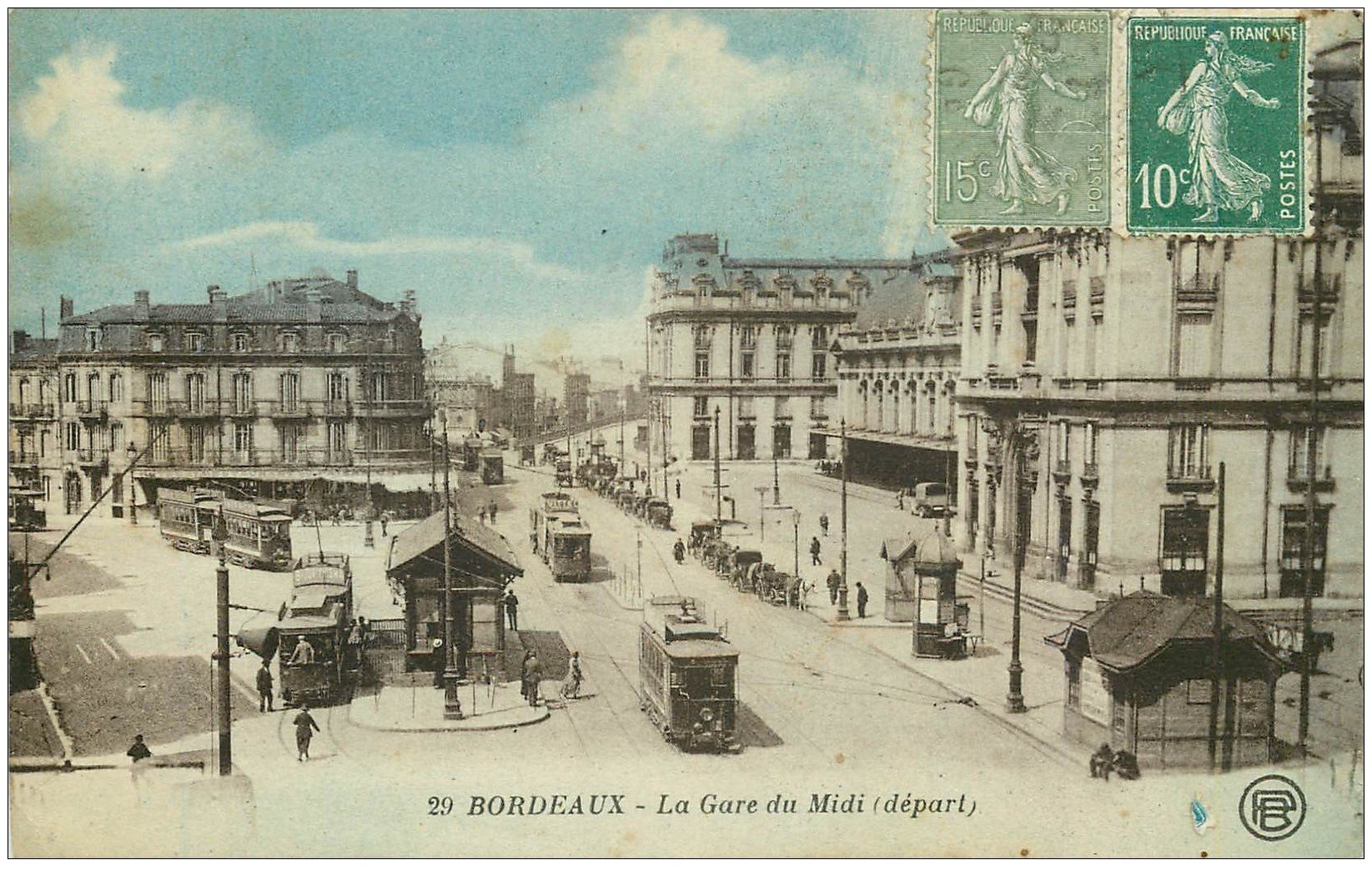 carte postale ancienne 33 BORDEAUX. Gare du Midi 1924 n°29