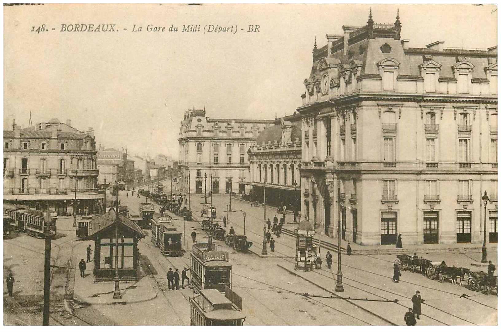 carte postale ancienne 33 BORDEAUX. Gare du Midi BR 148