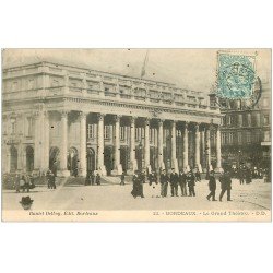 carte postale ancienne 33 BORDEAUX. Grand Théâtre 1904. Ed Delboy