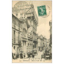 carte postale ancienne 33 BORDEAUX. Hôtel des Postes 1909