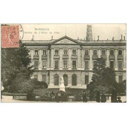 carte postale ancienne 33 BORDEAUX. Jardin Hôtel de Ville 1906